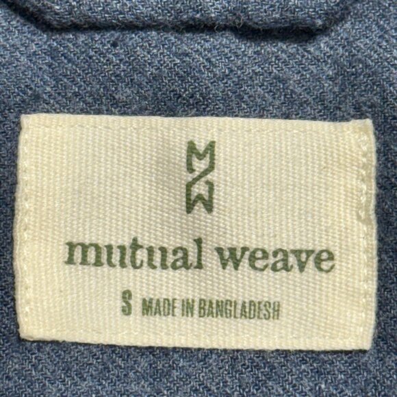 Mutual Weave Men's Long Sleeve Flap Pockets Collared Blue Shirt Size Small NWT - Picture 7 of 10